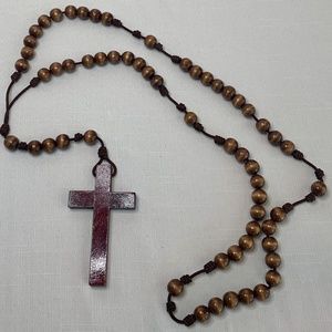 Large wood rosary‎